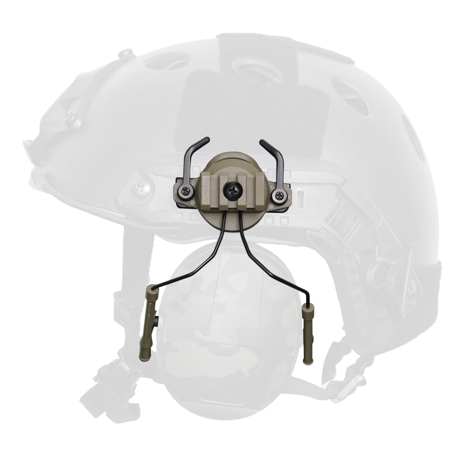 Tactical Helmet Rail Headset Adapter - Fast ARC Rail System for Airsoft Ear Protection | Helmet Mount Bracket for Military, Shooting & Outdoor Activities
