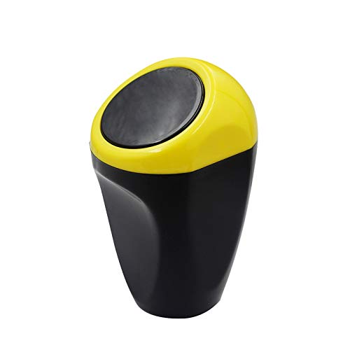 Durable Portable Car Ashtray & Trash Can - Mini Automotive Waste Bin for Car, Home & Office - Yellow Color | Ideal for Road Trips, Commuting & Travel Accessories