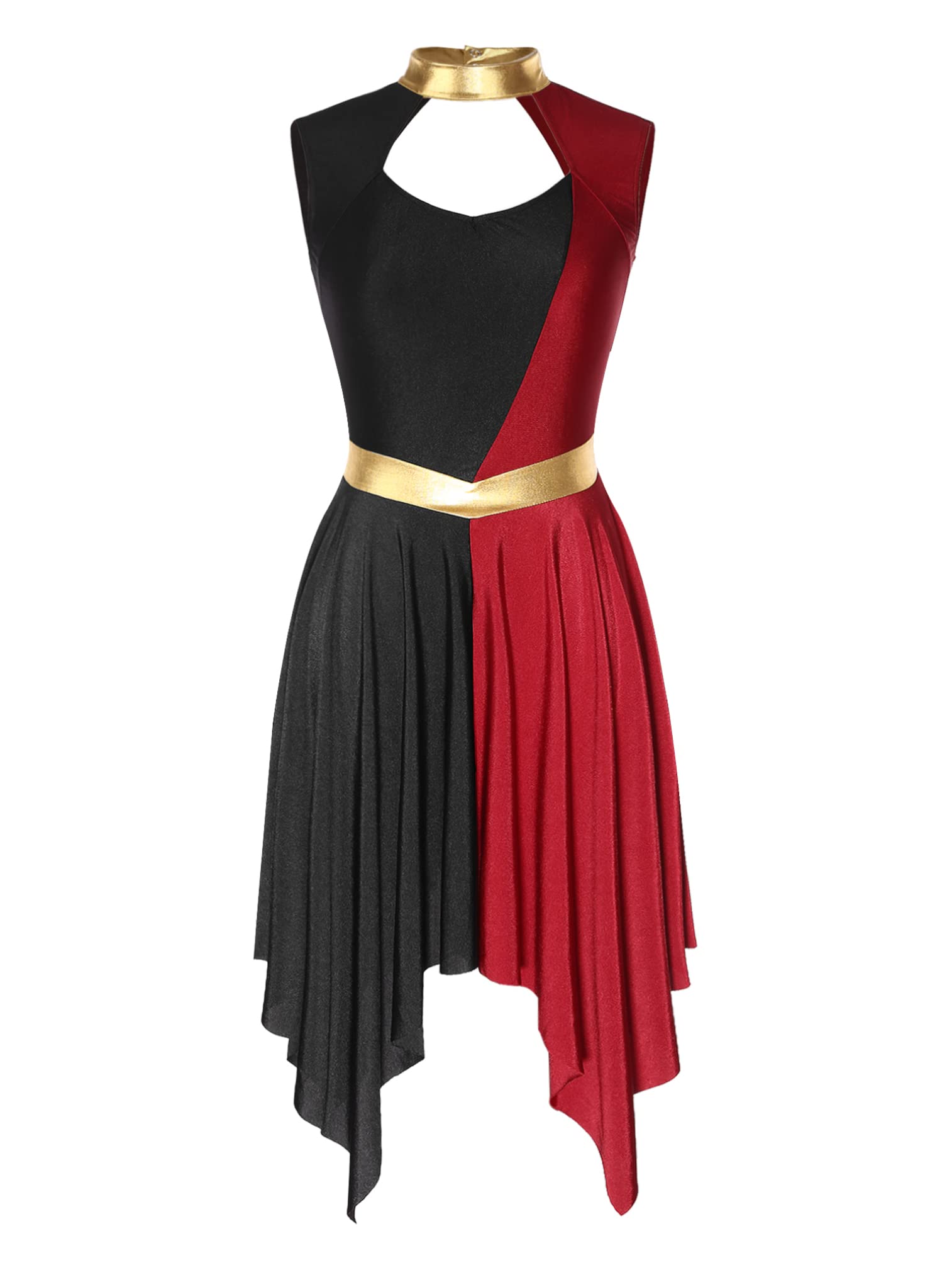 SEO-Optimized Liturgical Sleeveless Praise Dance Tunic for Women - Cut Out Lyrical Worship Overlay Dance Costume for Church Performances and Worship Events