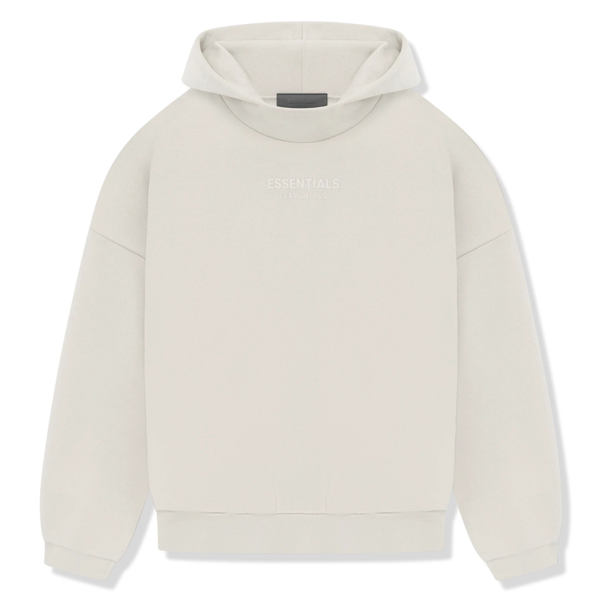 Fear Of God Essentials Silver Cloud Hoodie (FW23) - Men's Oversized Pullover Sweatshirt for Casual Streetwear & Loungewear