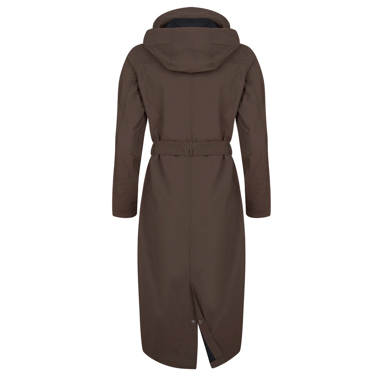 Happy Rainy Days Women's Waterproof Long Jacket - Moss Green/Dark Green Raincoat for Outdoor Walking, Commuting & Travel
