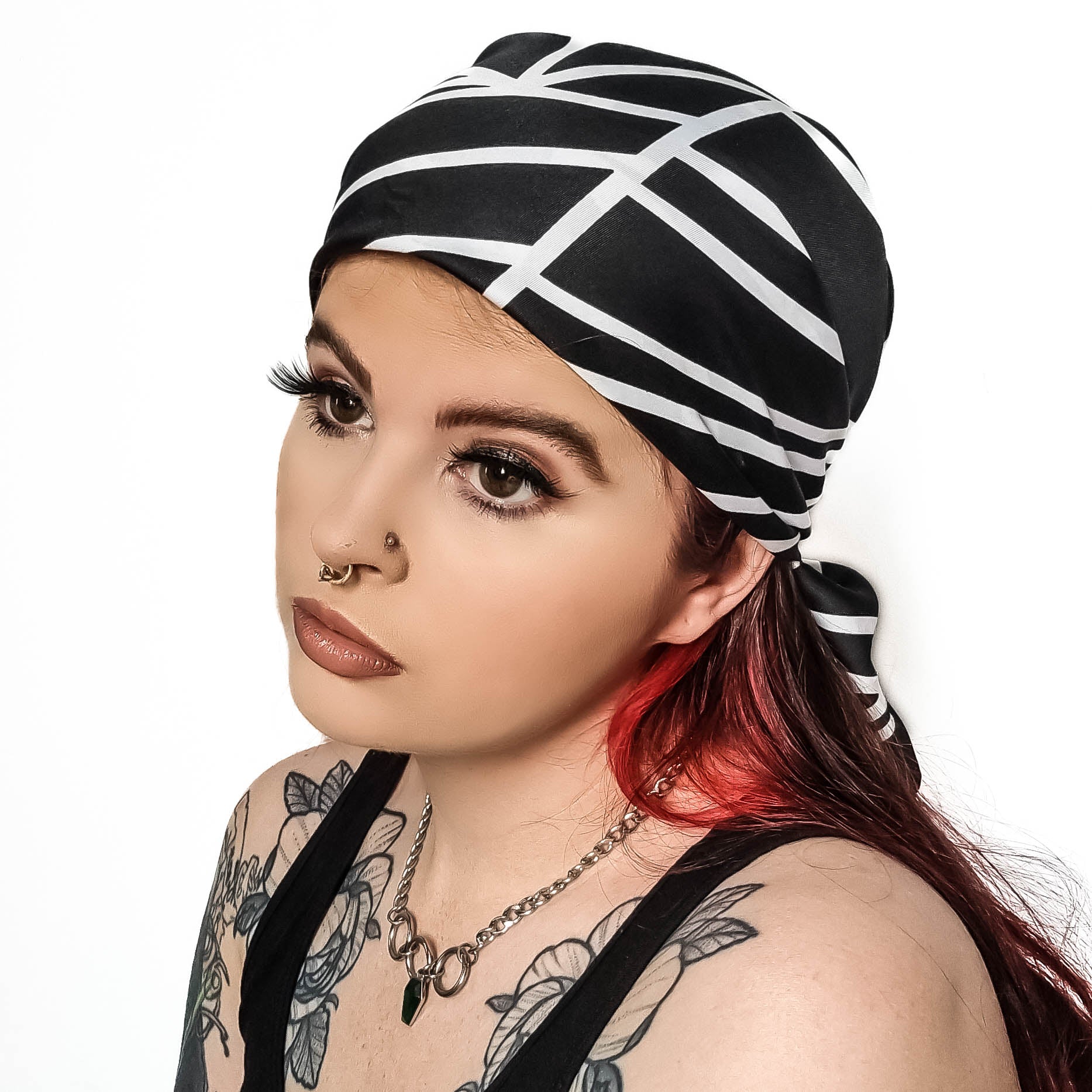 Elegant Cobweb Lace Headscarf - Stylish Hair Accessory for Women, Fashionable Head Wrap for Everyday Wear, Parties & Special Occasions