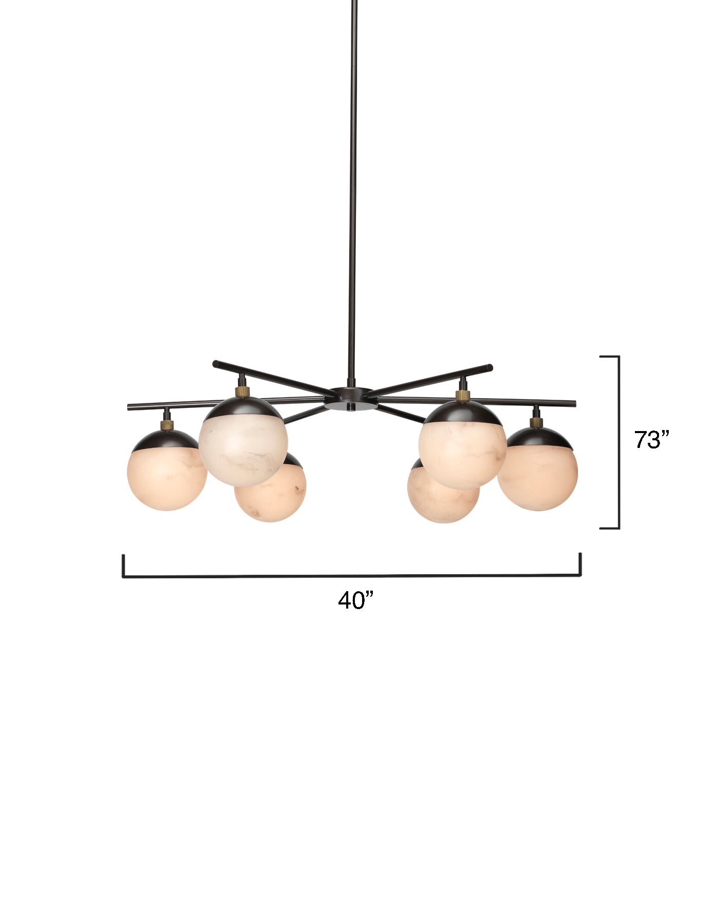 Metro 6-Light Modern Chandelier - Elegant Ceiling Lighting Fixture for Dining Room, Living Room & Bedroom Decor
