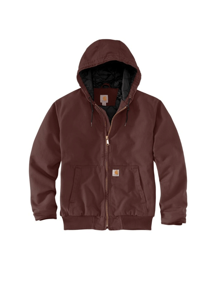 Carhartt Men's 104050 224 Washed Duck Insulated Active Jacket in Dark Cedar - Warm Workwear for Outdoor Activities & Construction Sites