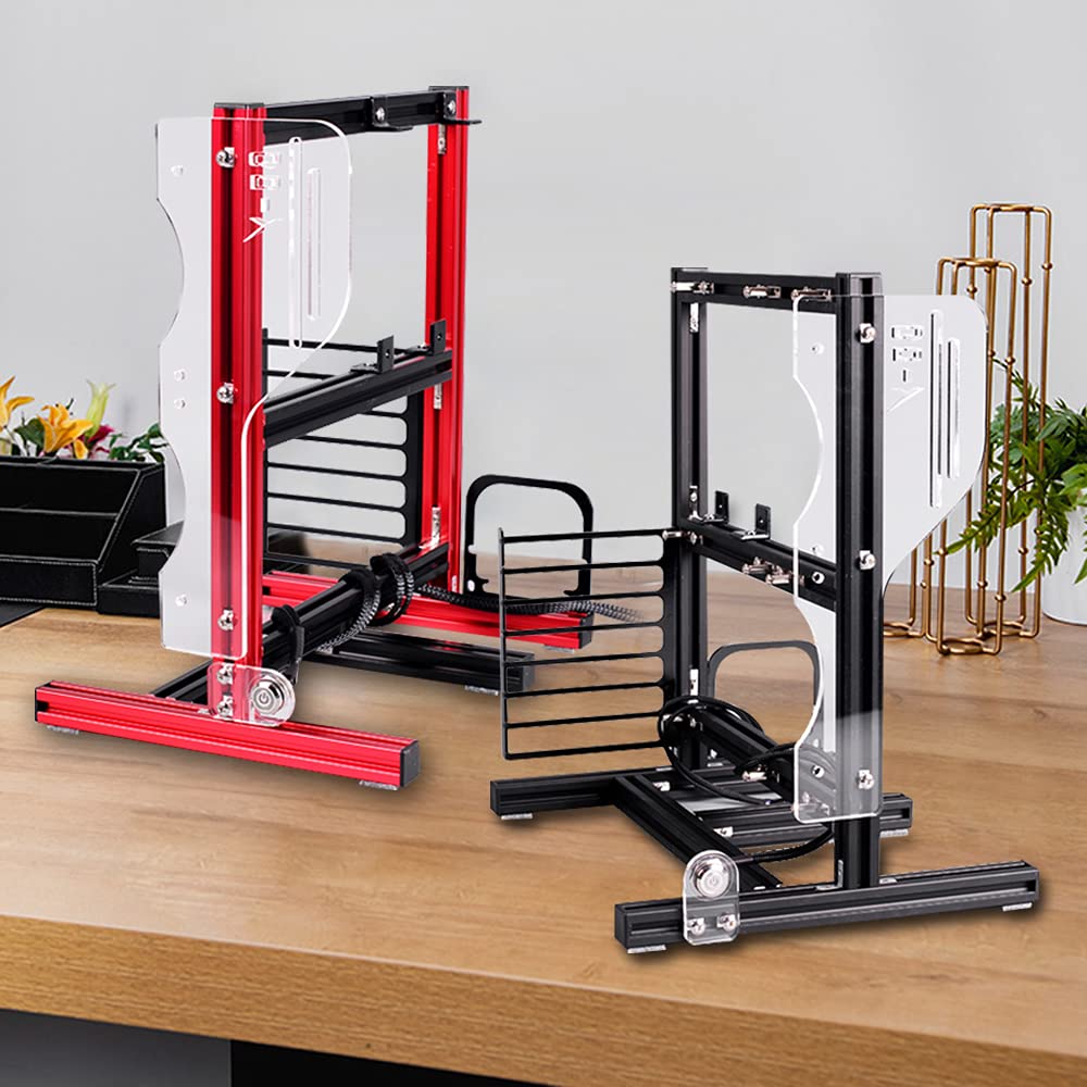 Aluminum Alloy Open Air ATX PC Test Bench - Motherboard Overclocking Computer Chassis & Bare Frame Stand (Black) | Perfect for PC Builders, Hardware Testing & Extreme Overclocking
