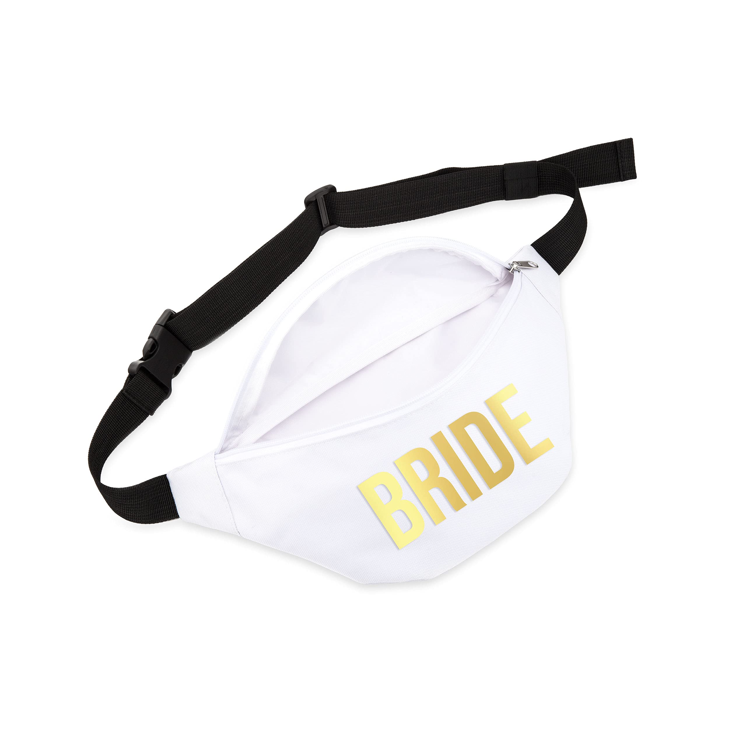 Weddingstar Customizable Bachelorette Fanny Pack White - Bride Party Accessory for Bachelorette Parties, Bridal Showers & Wedding Events
