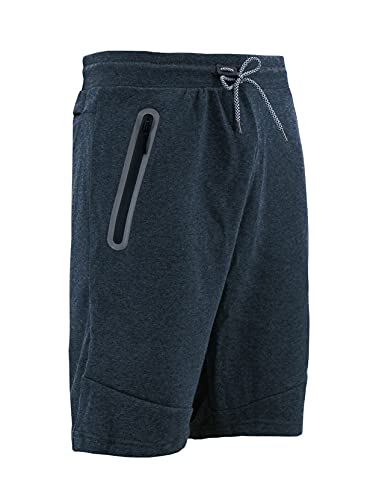 Luxe Theory Men's Athletic Shorts with Drawstring & Zipped Pockets - Breathable Soft Jersey Fabric for Gym, Running, Workout & Casual Wear
