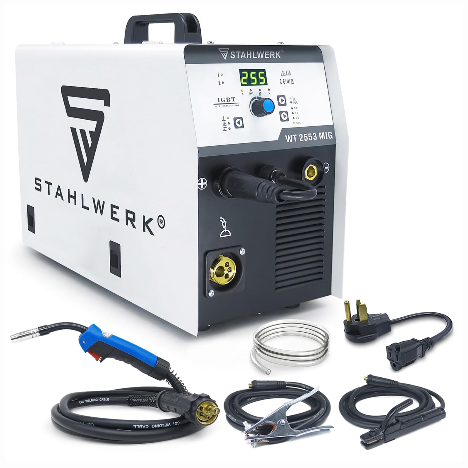 255A 3-in-1 MIG/TIG/MMA Welder - 110V/220V Dual Voltage Gas/Gasless Welding Machine for Home DIY, Auto Repair & Metal Fabrication Projects