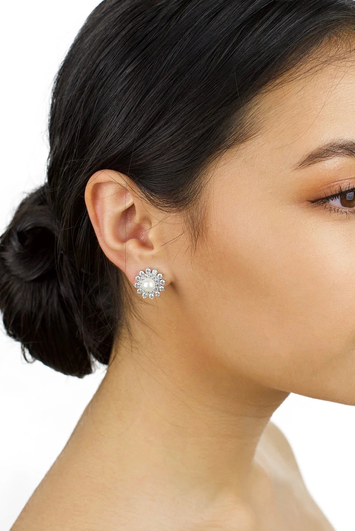 Freya Pearl Stud Earrings for Women - 14K Gold Plated Genuine Pearl Earrings | Elegant & Timeless Jewelry Gift for Her | Perfect for Weddings, Parties & Everyday Wear