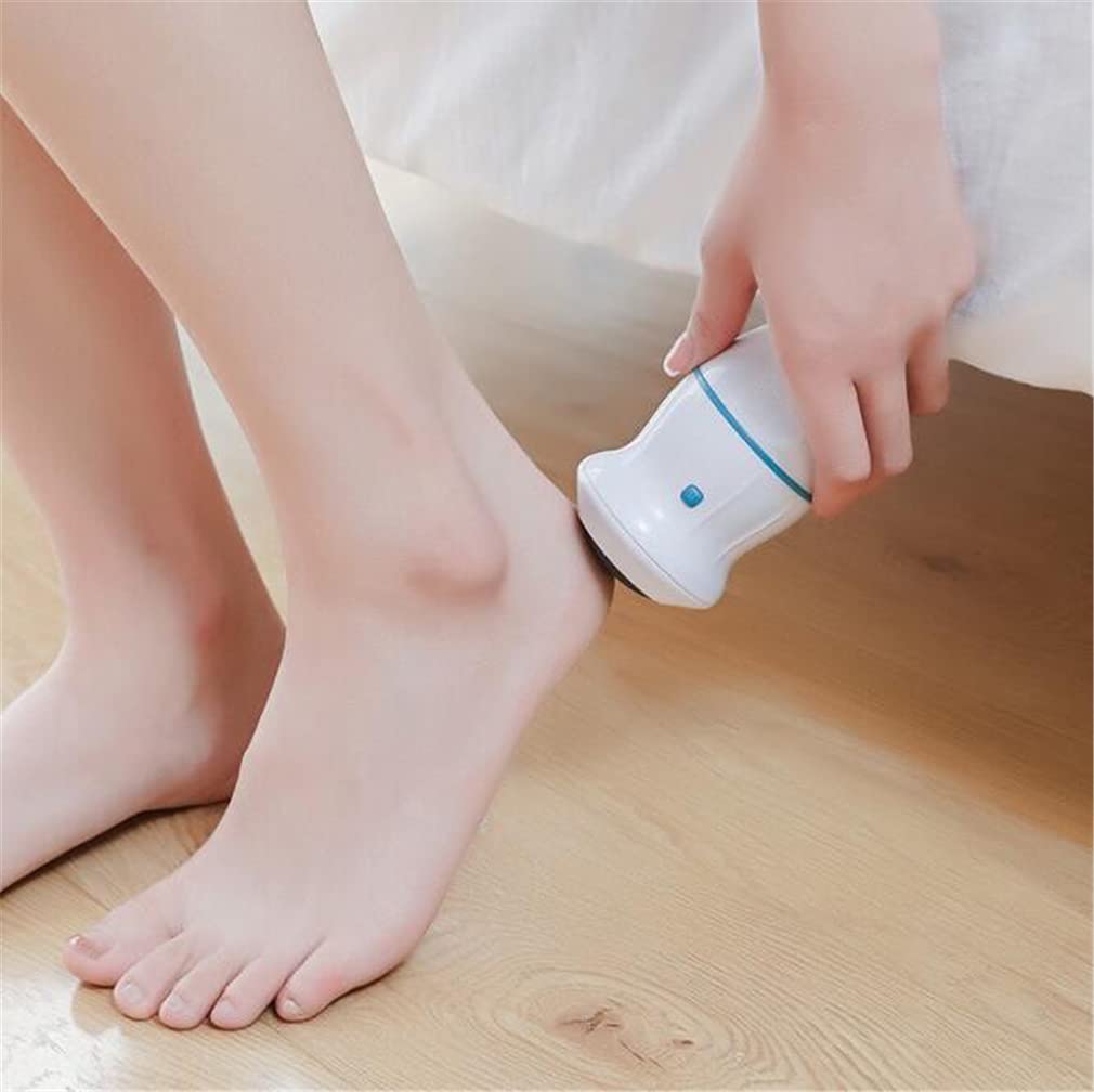 Electric Foot Callus Remover & Pedicure Tool - Portable Rechargeable Foot Grinder with Vacuum Adsorption for Dead, Hard, Cracked & Dry Skin - Heel Repair & Foot Care for Smooth Soft Feet - Perfect for Home Spa, Travel & DIY Pedicure (Blue)