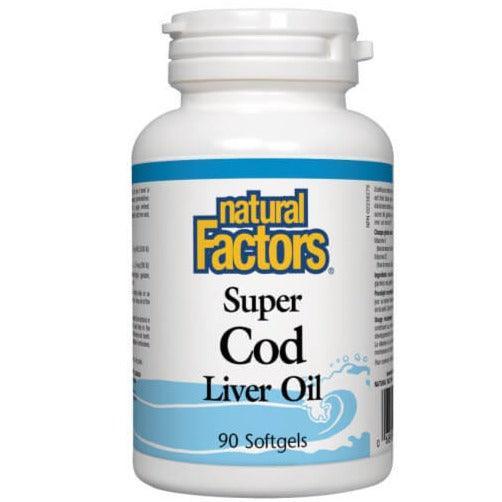 Natural Factors Super Cod Liver Oil 90 Softgels - Supports Heart, Brain & Joint Health - Ideal for Daily Wellness & Immune Support