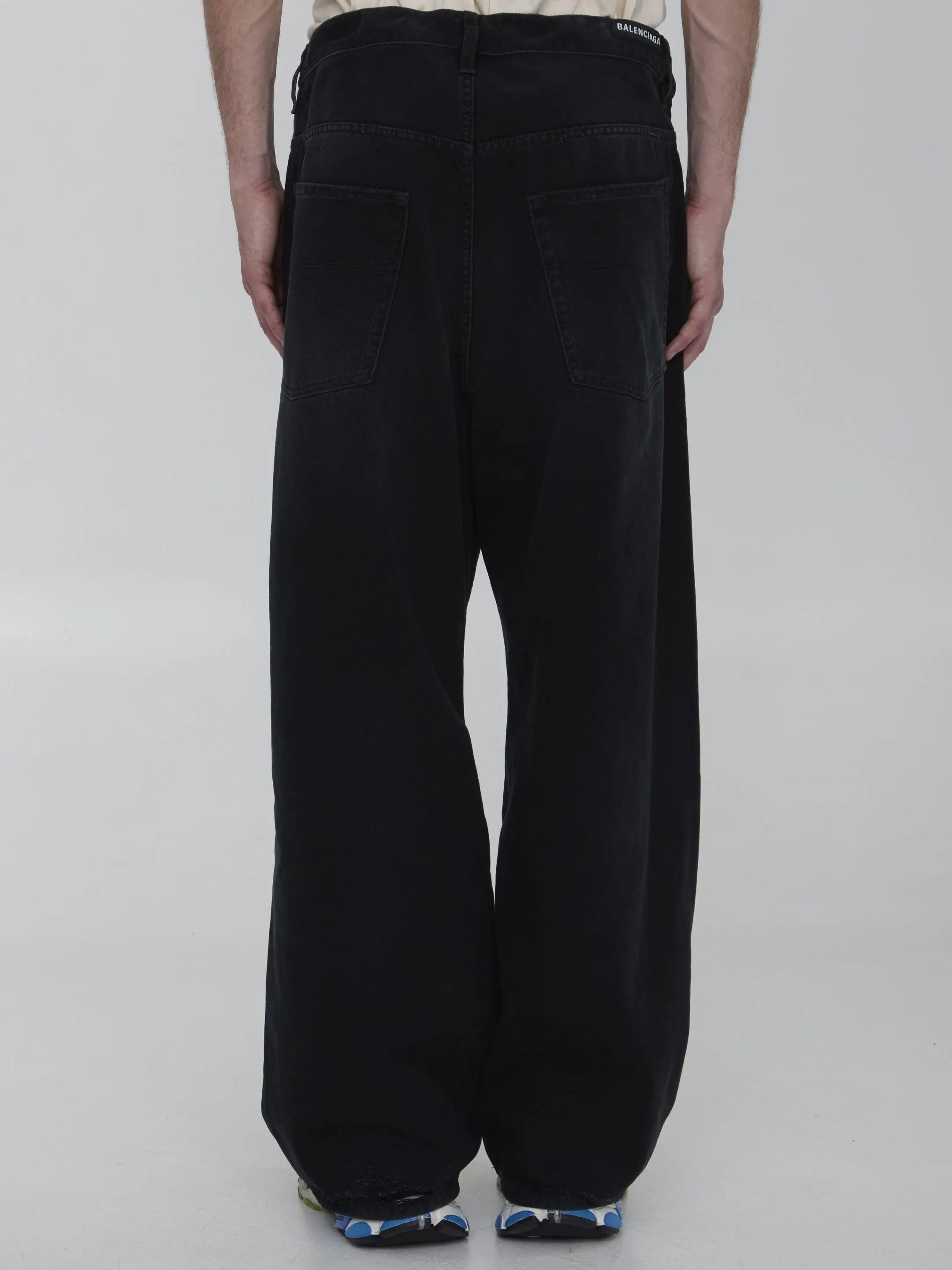Balenciaga Baggy Black Jeans for Men & Women | High-Waisted Loose Fit Denim Pants | Streetwear & Casual Outfits