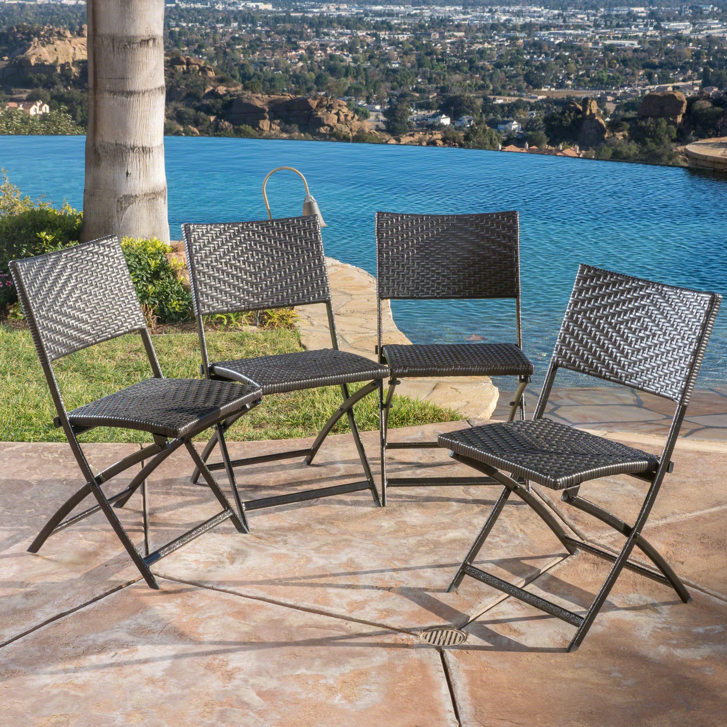 Christopher Knight Home El Paso PE / Iron Dining Chairs, 4-Piece Set, Multibrown - Rustic Farmhouse Style Metal and Plastic Dining Room Chairs for Kitchen, Patio, Restaurant & Outdoor Use