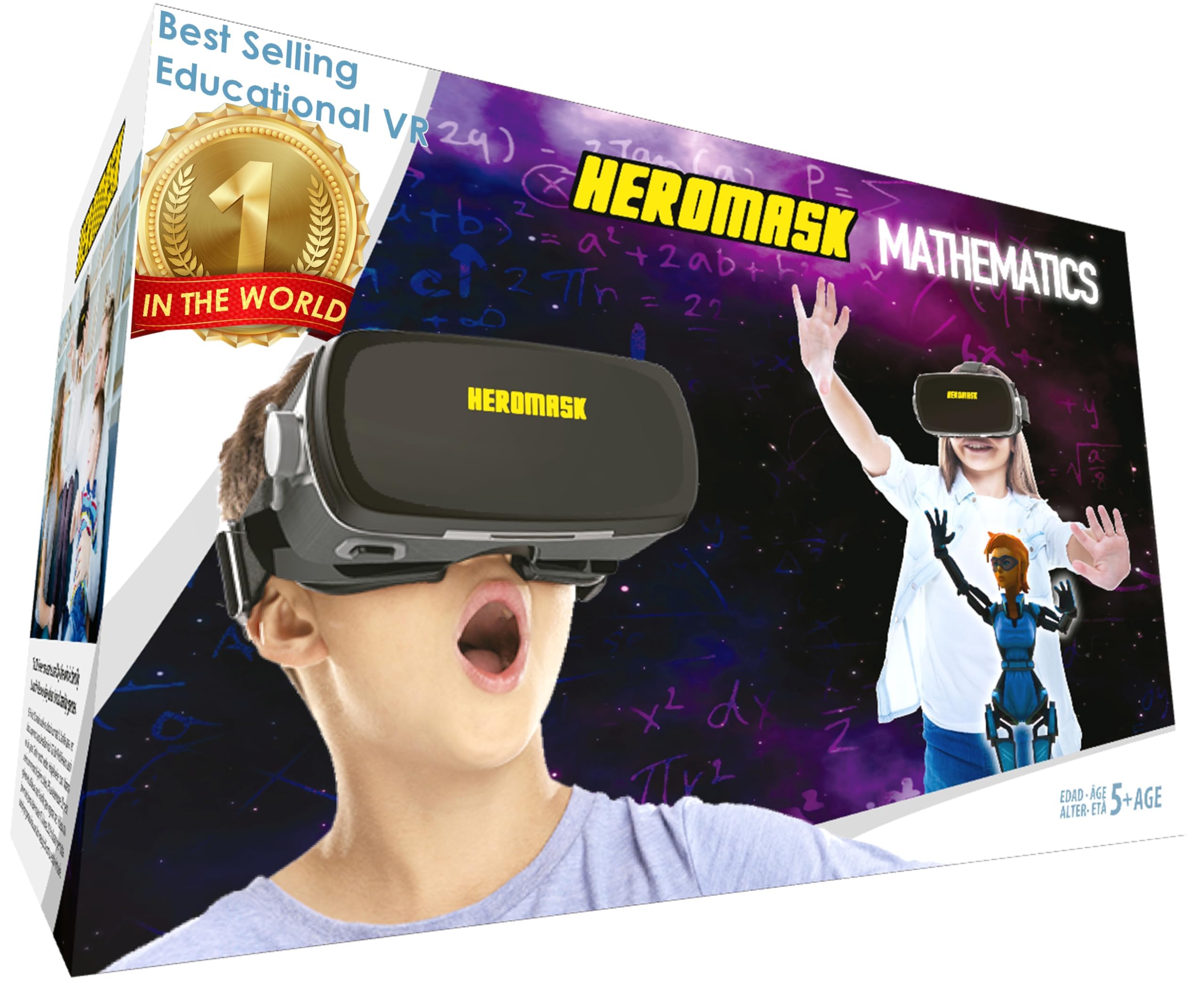 VR Math Games Headset for Kids 5-8 | Educational Virtual Reality Learning Toy for Classroom & Home