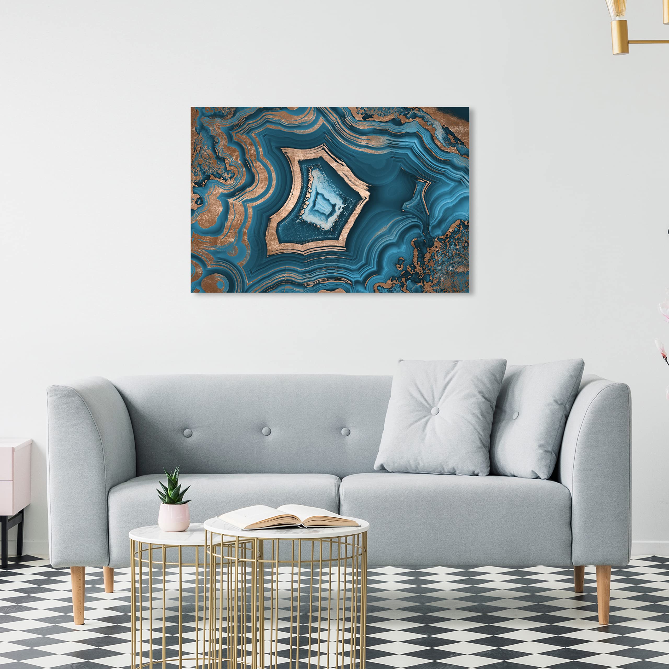 Abstract Wall Art Canvas Prints 'Dreaming About You Geode' - Modern Home Decor for Living Room, Bedroom & Office