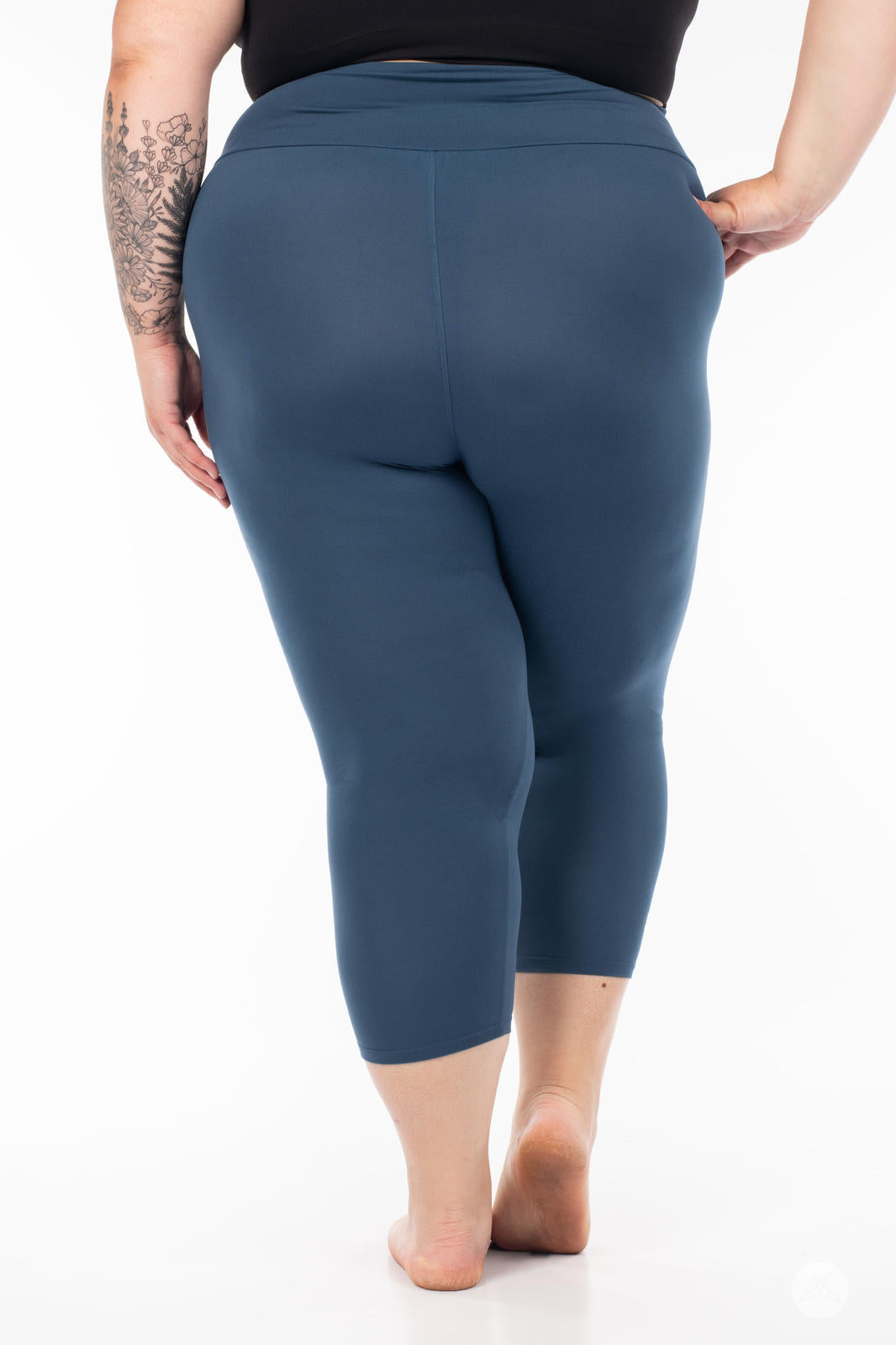 High Waisted Workout Leggings for Women - Solid Color Yoga Pants with Wide Waistband - Perfect for Gym, Running & Lounge Wear