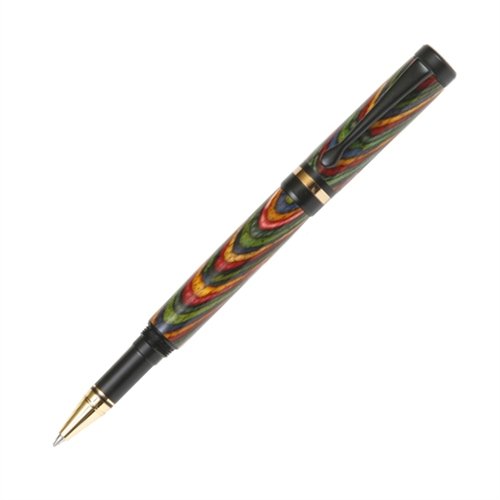 Lanier Classic Rollerball Pen - Premium Black Enamel Finish with Oasis Color Grain - Elegant Writing Instrument for Office, Business Gifts & Professional Use