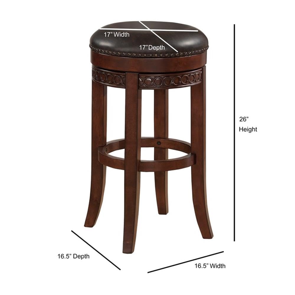 American Woodcrafters Conrad Backless Counter Stool - Solid Wood Bar Stool for Kitchen Island, Breakfast Nook & Home Decor - Rustic Modern Dining Furniture