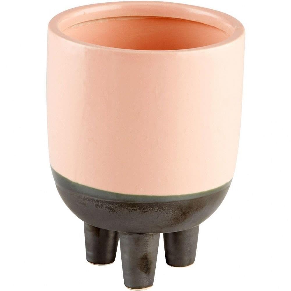 Hummus - Small Ceramic Vase 8 Inches Tall x 6 Inches Wide - Perfect for Home Decor, Table Centerpiece & Flower Arrangements