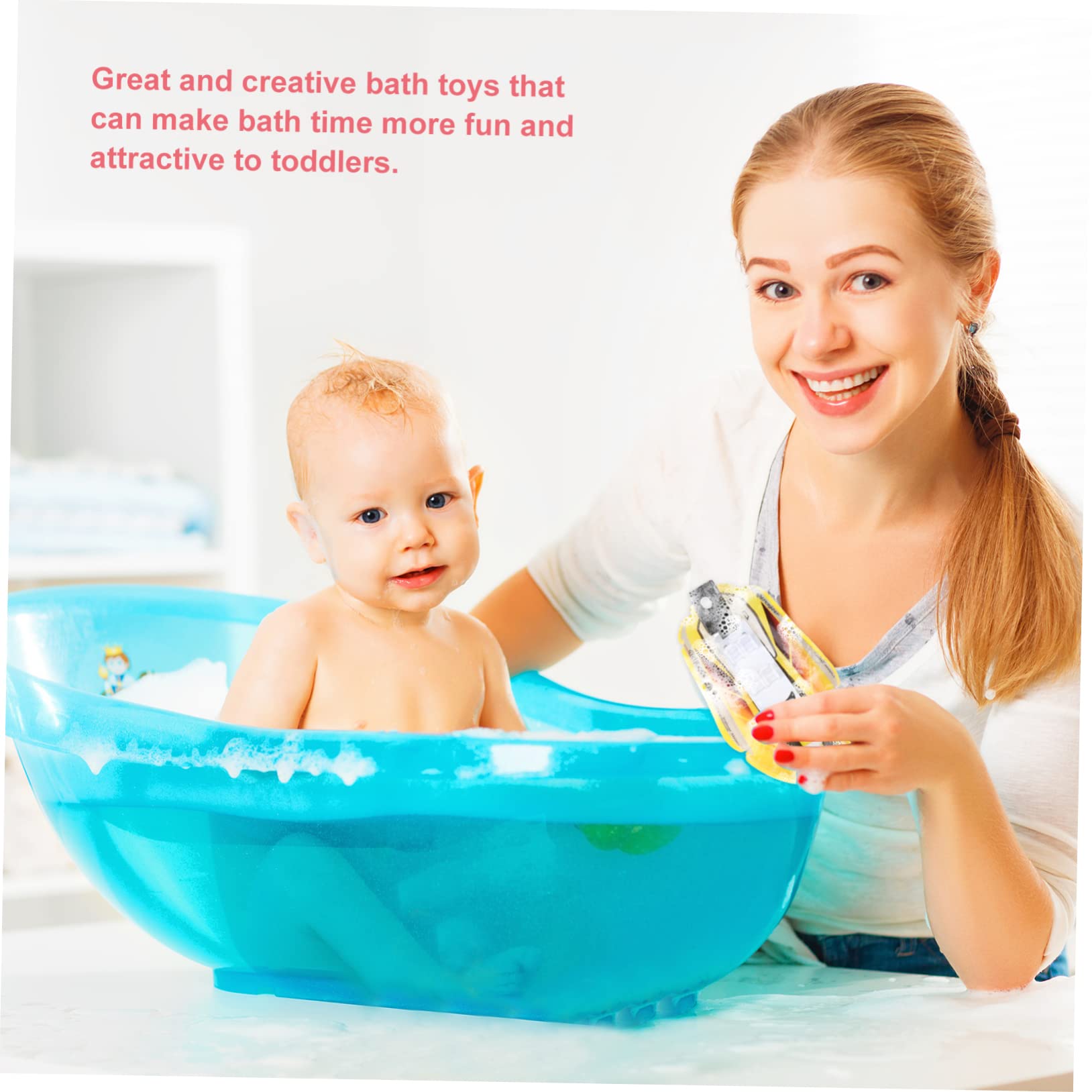 DRESSOOS 3-Pack Mini Inflatable Wind-Up Bath Boats - Floating Bathtub Toys for Kids (Red) | Fun Water Play for Pool, Beach & Bath Time