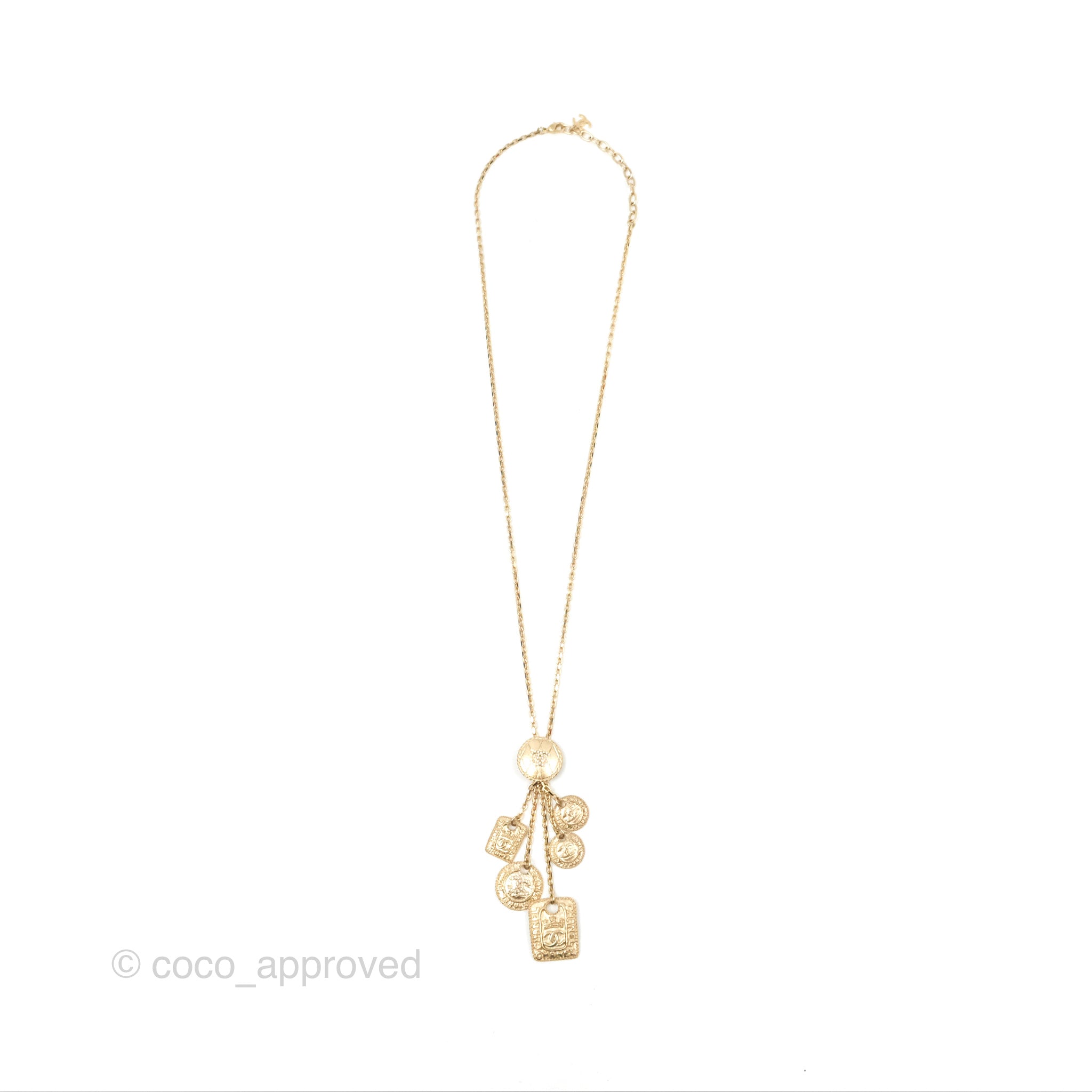 Chanel Coco Charm Necklace 21A - Elegant Gold Plated Pendant for Women | Perfect for Parties, Weddings & Everyday Luxury Fashion