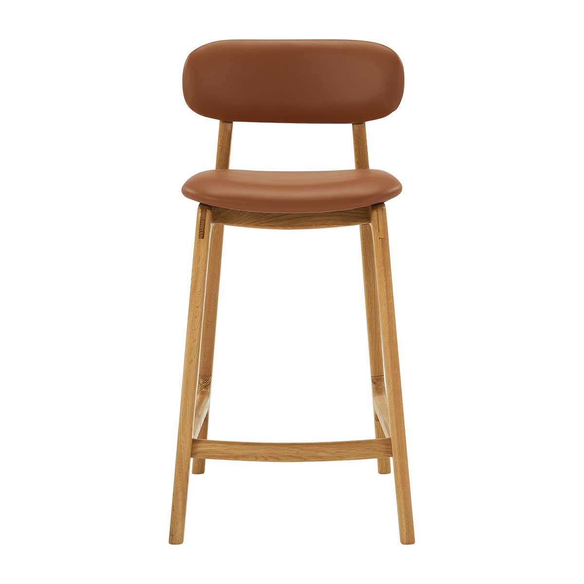 Premium Alaska Leather Bar Stool - Handcrafted Genuine Leather Counter Height Stool for Kitchen Island, Home Bar & Dining Room - Modern Rustic Decor with Adjustable Height & Comfortable Backrest