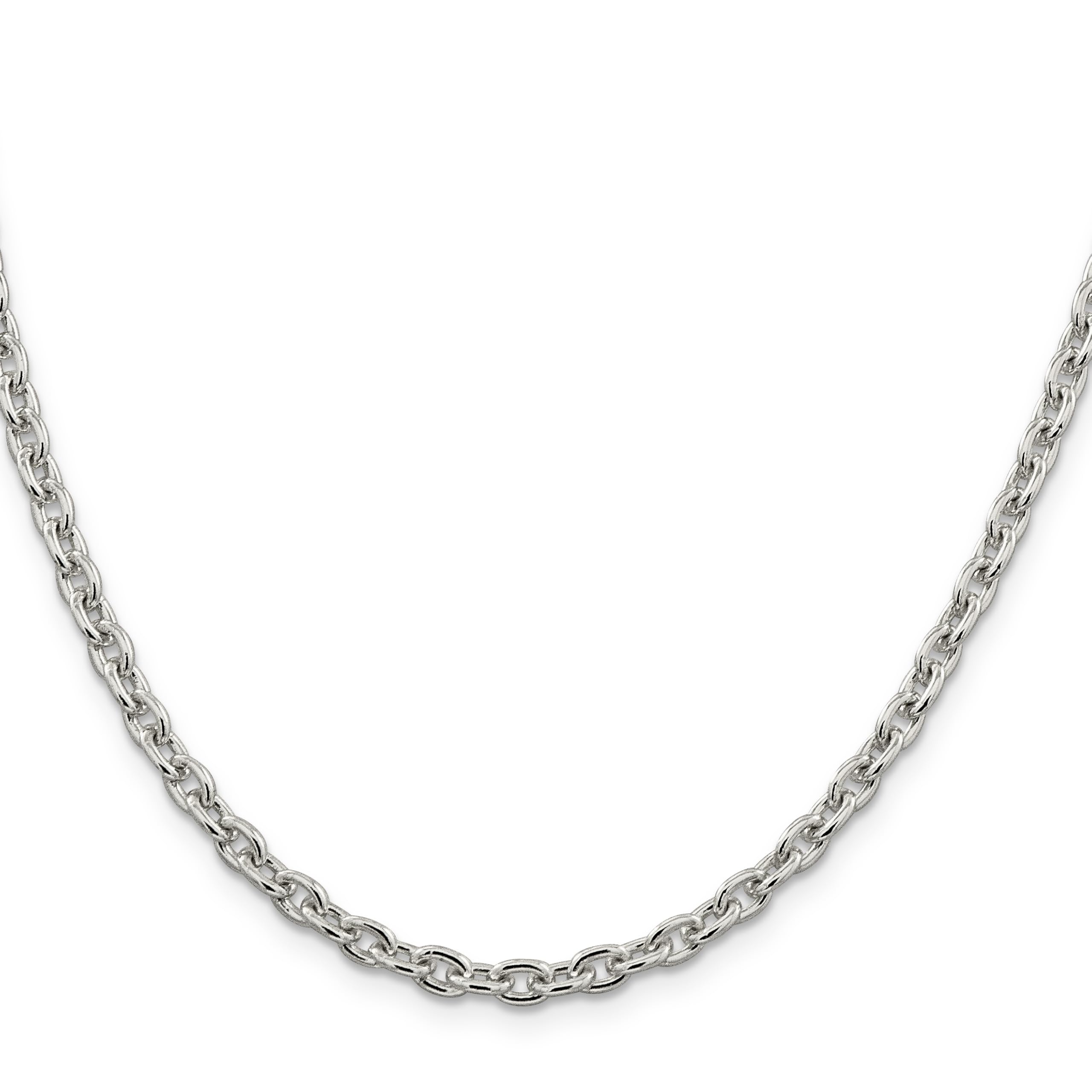 IceCarats 925 Sterling Silver 4.5mm Cable Chain Necklace for Women - Dainty & Elegant Jewelry Gift for Her, Perfect for Everyday Wear & Special Occasions