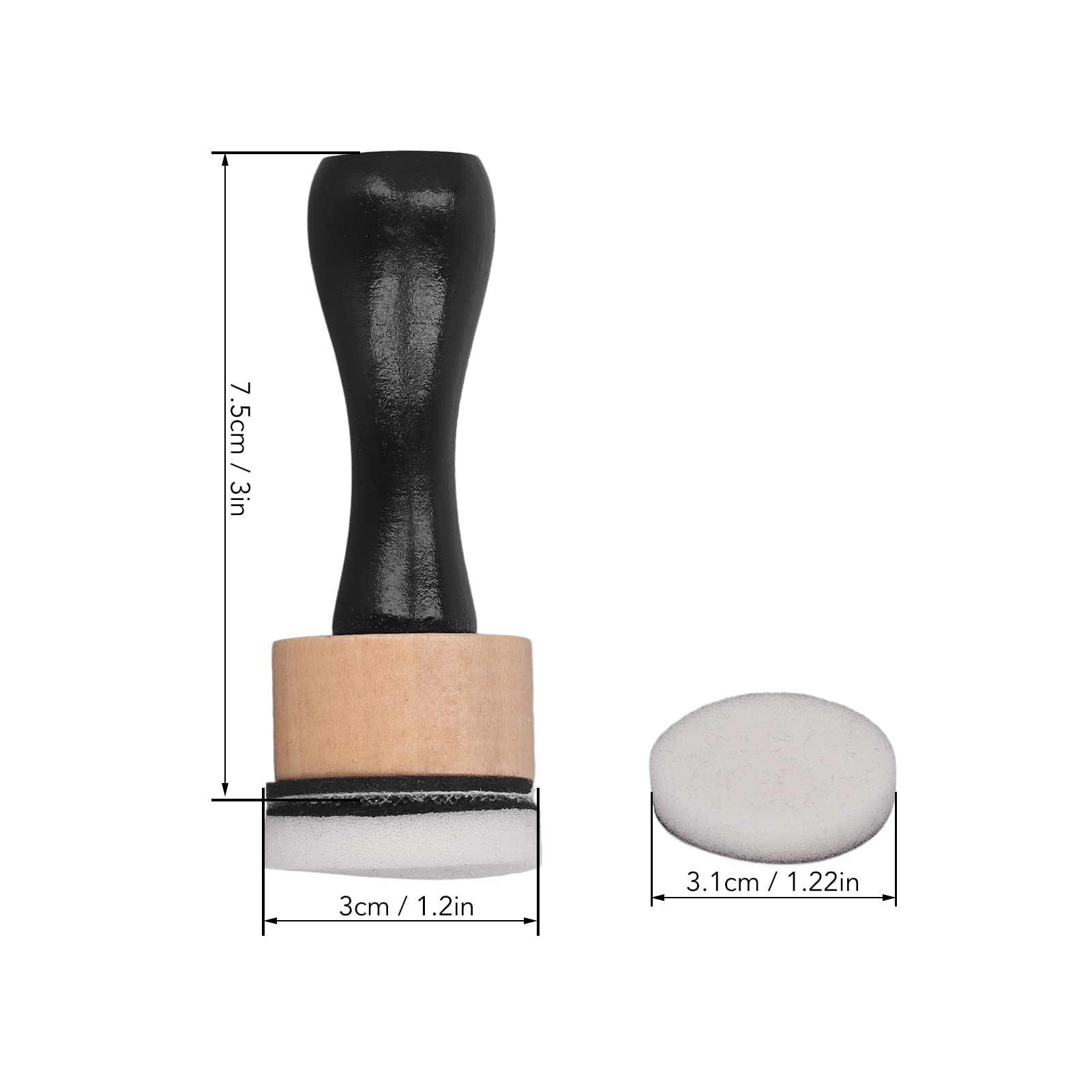 Premium Ink Blending Tool Set with 24 Mini Round Foam Refills - Perfect for Scrapbooking, Card Making & Rubber Stamping - Artist-Grade Paint Mixing & Blending Brushes for Watercolor, Alcohol Ink & Acrylic Crafts