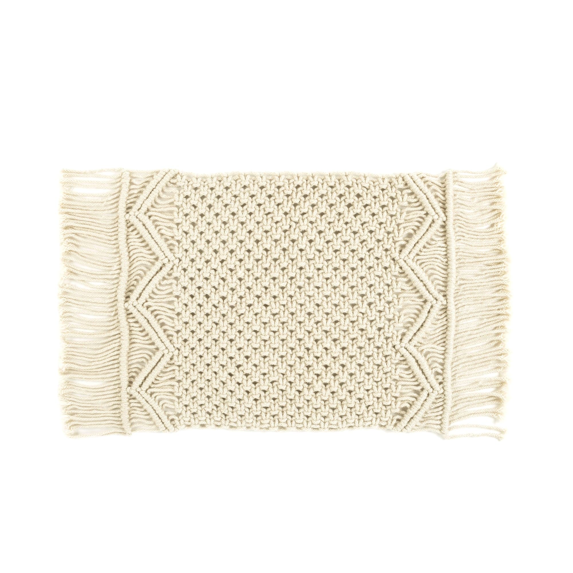 Boho Macrame Placemats Set of 2 - Handwoven Cotton Table Mats for Dining, Kitchen, Patio - Waterproof & Durable Indoor/Outdoor Decor for Home, Party, Wedding