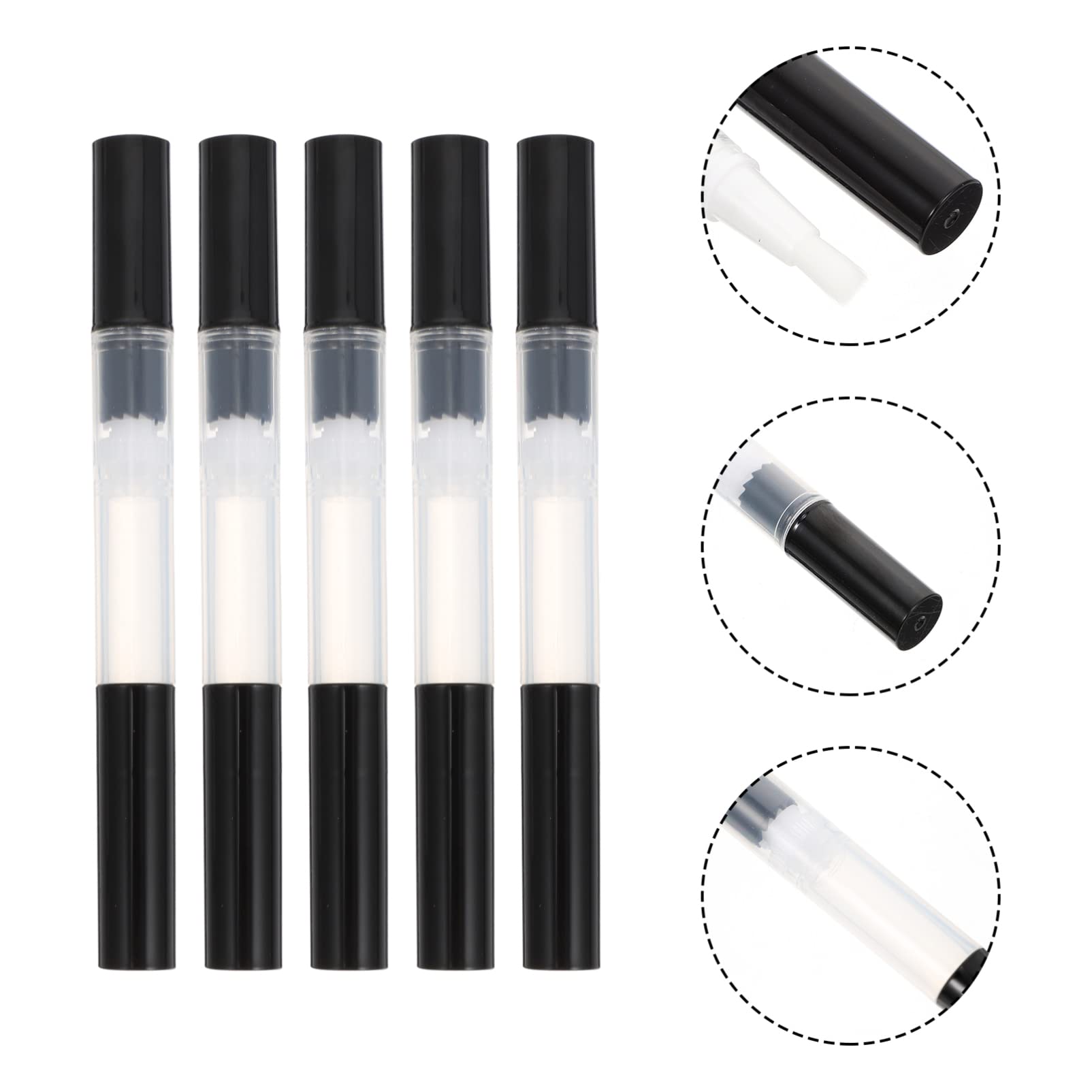 FOMIYES 10pcs Transparent Nail Polish Twist Pens - Empty Cuticle Oil & Lipstick Brush Set for Manicure, DIY Nail Art, Makeup Application | Perfect for Salon Professionals & Home Beauty Care