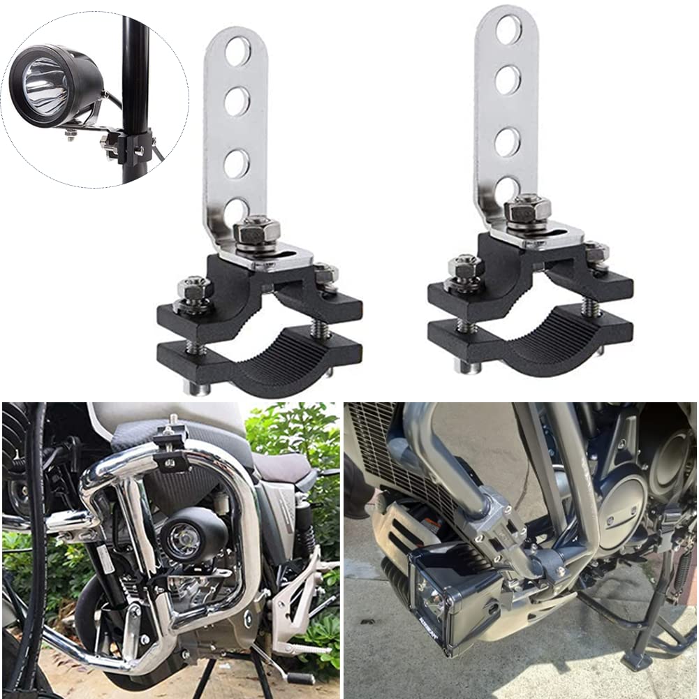 1.2 Inch Motorcycle Light Bar Bracket - Heavy Duty Offroad Tube Clamp for LED Work Lights (18-30mm) | Universal Mount for Motorcycle, Bicycle, Car Bull Bar | Durable Mounting Bracket for Off-Roading, Night Riding & Work Lighting