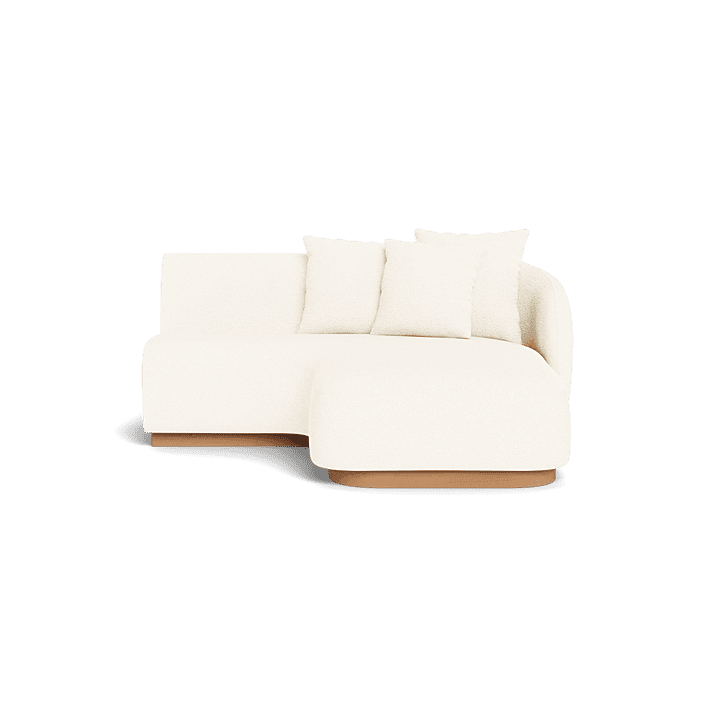 Como Outdoor Curved Chaise Lounge Right Sectional Sofa - Waterproof Wicker Patio Furniture for Poolside, Garden, and Backyard Relaxation