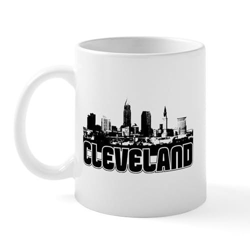 White - Cleveland Skyline Mug