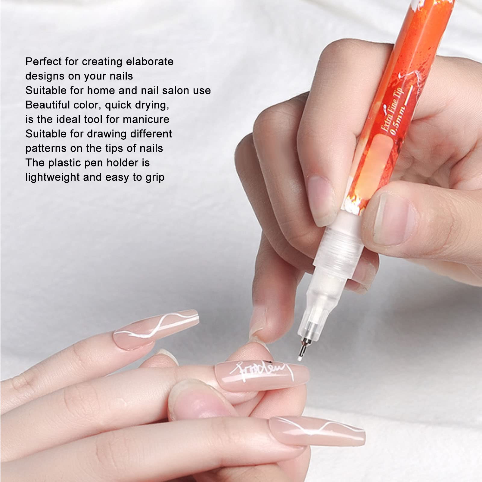 10 Color 3D Nail Art Pen Set - ABS Plastic Dotting & Painting Tools for DIY Nail Designs - Perfect for Valentine's Day, Parties & Home Manicures (10PCS)