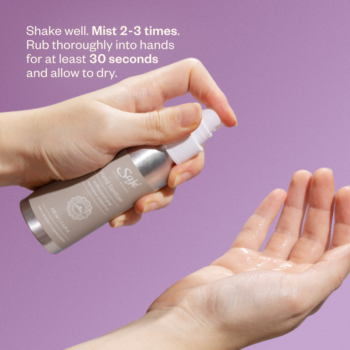 Antibacterial Hand Sanitizer Spray - 70% Alcohol for Effective Germ Killing - Perfect for Travel, Office & Home Use