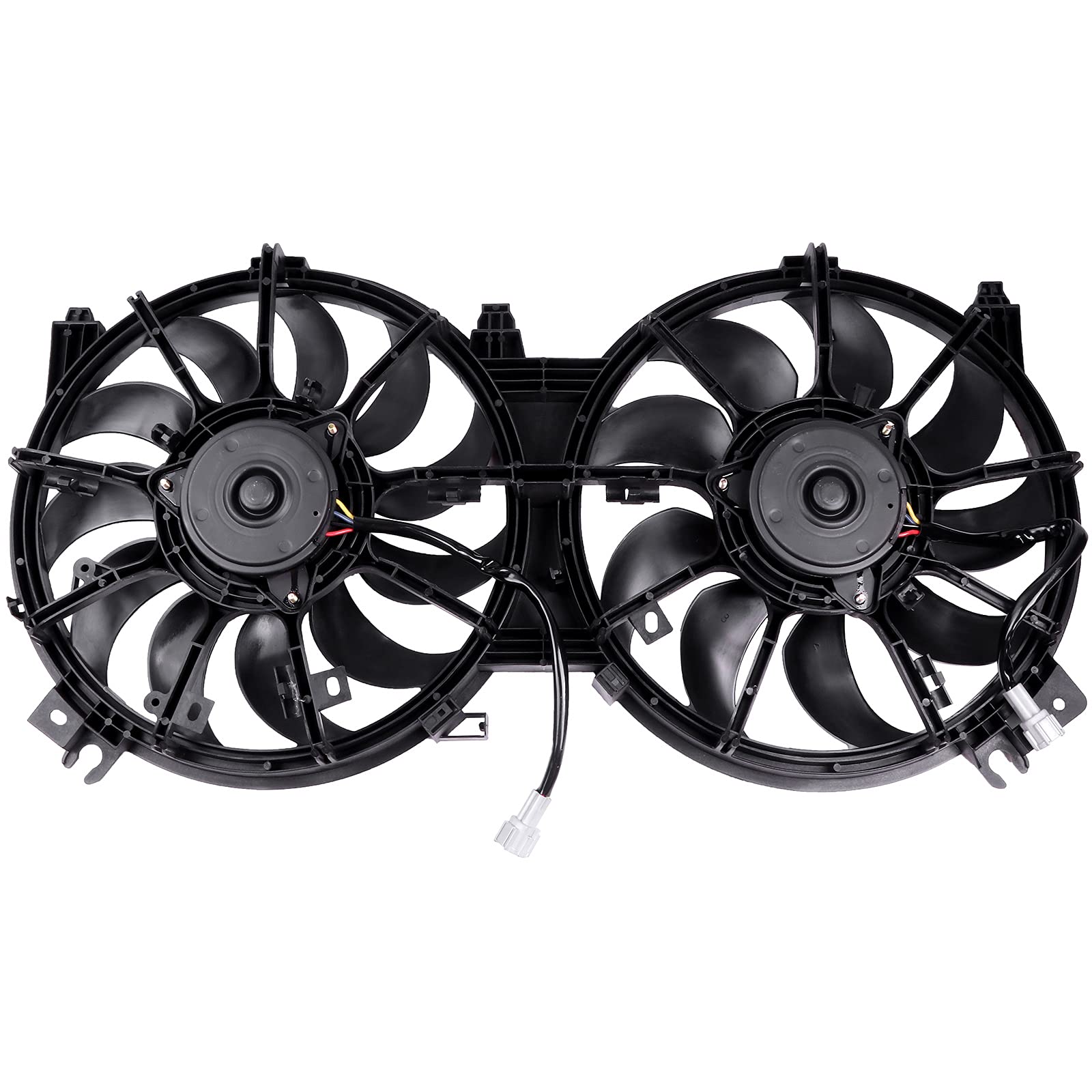 Universal Slim Radiator Condenser Fan Assembly - 12V Push/Pull Cooling Fan with Mount Kit (620-453 KFKGF) - Compatible with 2007-2016 Nissan Altima - Driver/Passenger Side (LH/RH) - Perfect for Engine Cooling & Overheating Prevention