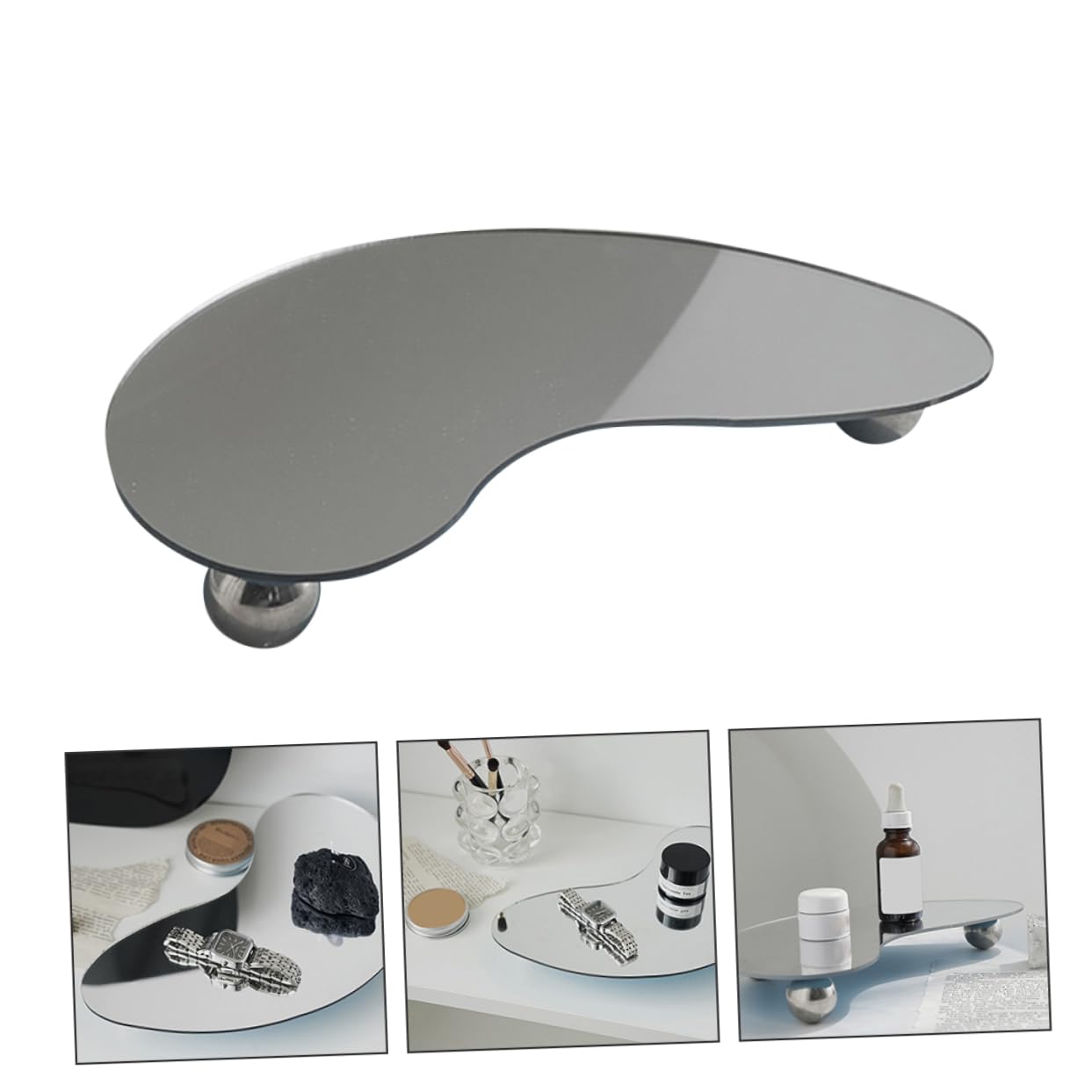 Uonlytech Acrylic Bathroom Tray - Toilet Tank Tray, Bathtub Caddy for Jewelry, Makeup, Candles | Non-Slip Organizer for Bathroom Counter, Vanity & Shower Shelf | Perfect for Home Spa, Gift & Small Item Storage