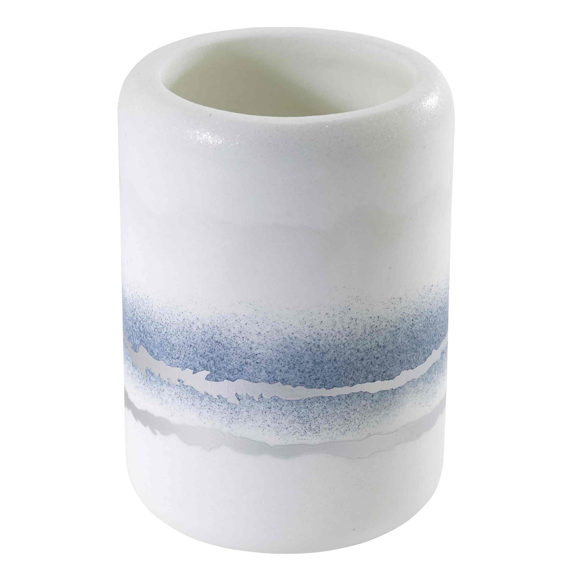 Avanti Linens Marble Resin Tumbler - Elegant Countertop & Bathroom Accessories for Home Decor (Murano Collection) - Perfect for Coffee, Tea, or Bathroom Essentials Storage