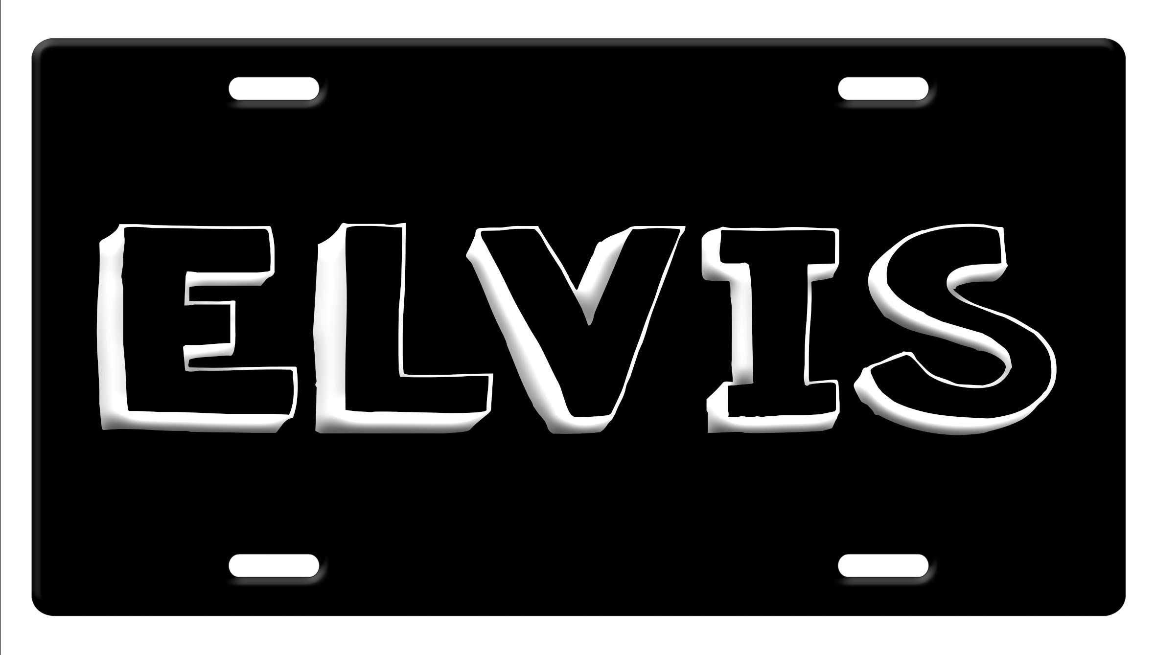 Makoroni - Elvis Aluminum Car License Plate - Durable & Customizable Metal Plate for Cars, Trucks, Motorcycles - Perfect for Elvis Fans, Collectors & Vintage Car Enthusiasts