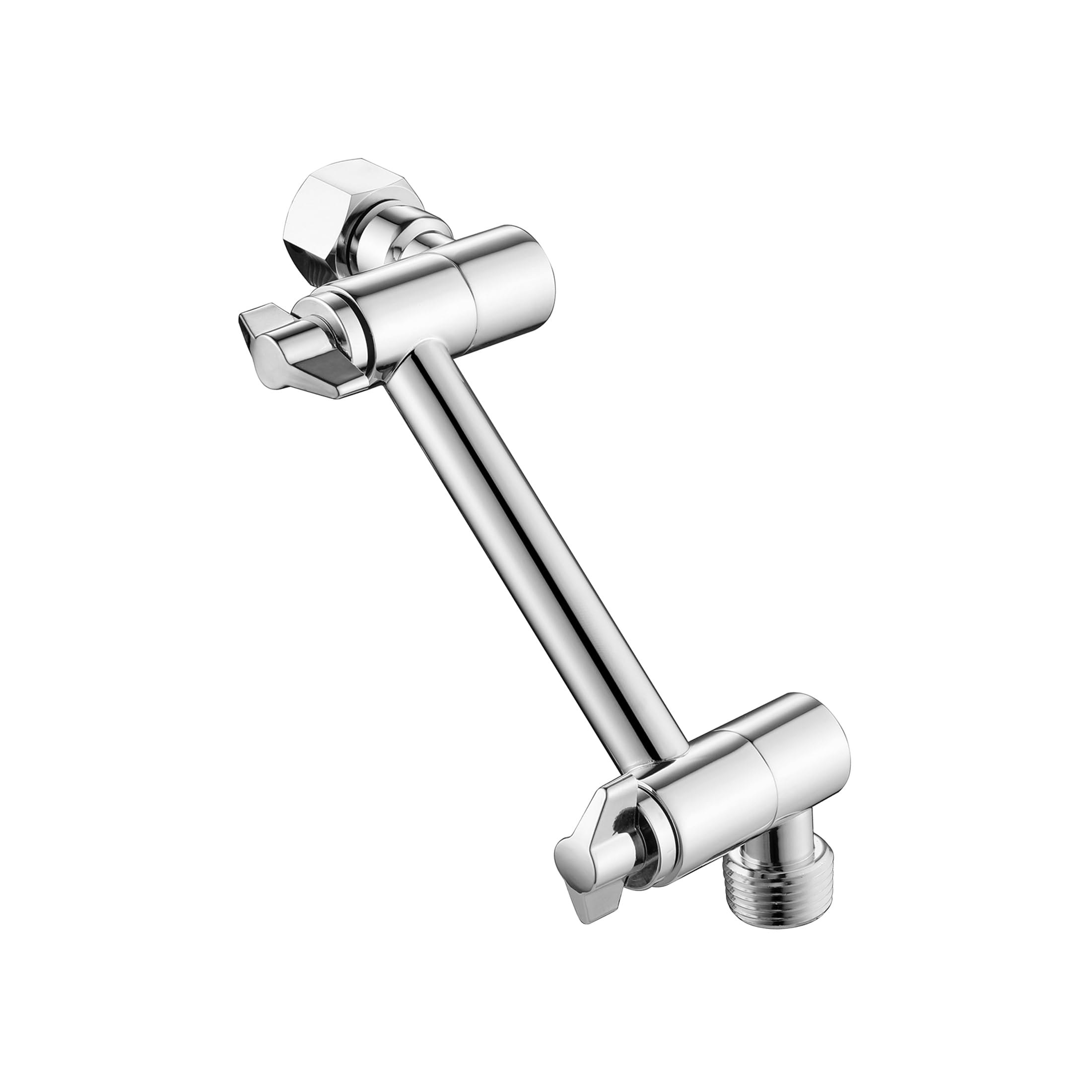 Senhozi 4 Inch Adjustable Shower Arm Extension - Solid Brass Shower Head Mount for Rainfall & Handheld Showers (SE003CP) - Perfect for Bathroom Renovation & Spa-Like Shower Experience