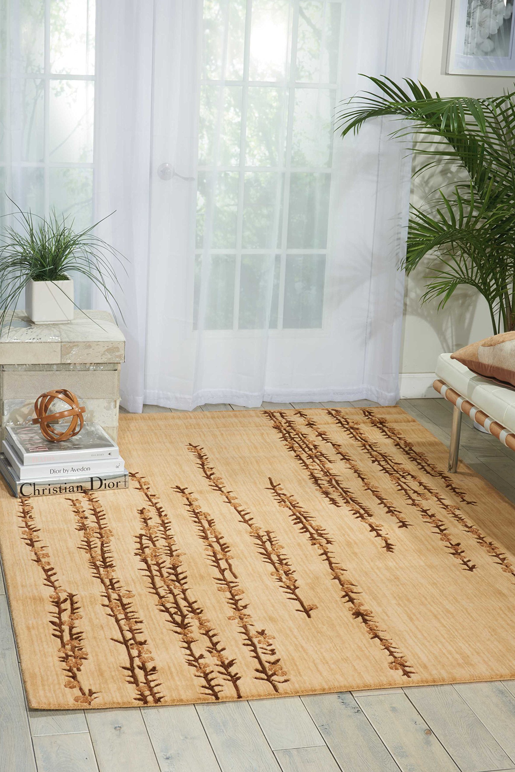 Nourison Radiant Impression Floral Beige 2' x 3' Area Rug - Easy to Clean, Non-Shedding, Soft & Durable - Perfect for Bedroom, Living Room, Dining Room & Kitchen Decor (2x3) | Adds Elegance to Small Spaces & Entryways