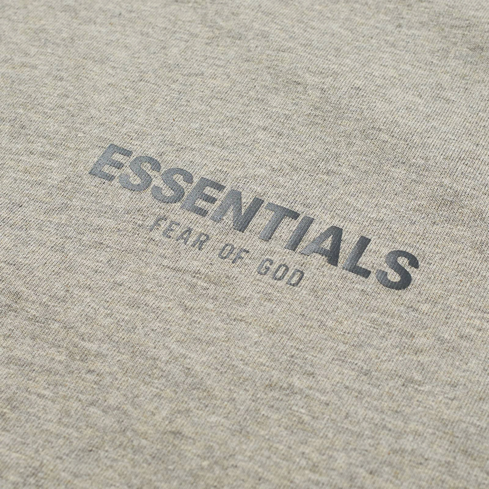 Fear Of God Essentials Core Collection Dark Heather Oatmeal T-Shirt - Men's Casual Comfort Tee for Streetwear & Everyday Wear