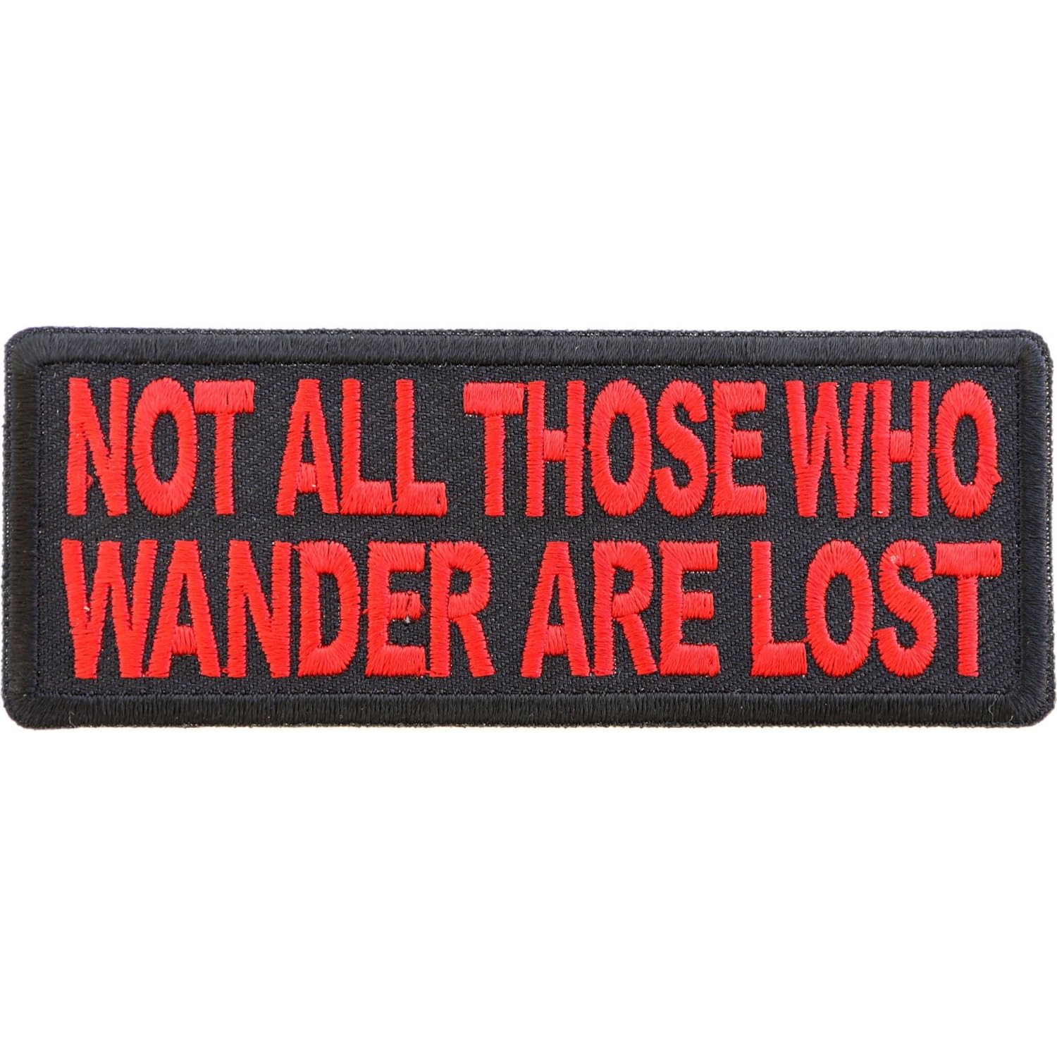 Not All Those Who Wander Are Lost Iron-On Patch for Biker Jackets & Vests - Motorcycle Club Patches, DIY Sewing Emblem for Denim, Backpacks & Hats
