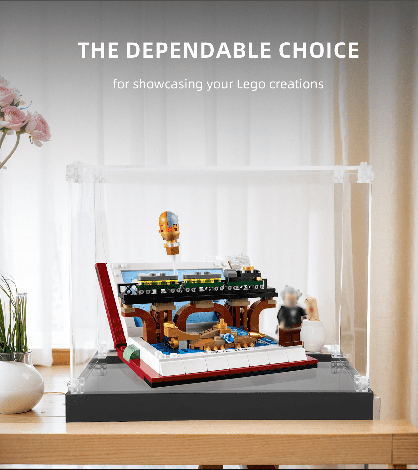 LEGO Tribute to Jules Verne's Books 40690 Display Case - Protective Showcase for LEGO Collectibles | Perfect for Home Decor, Office Display & Gift Giving