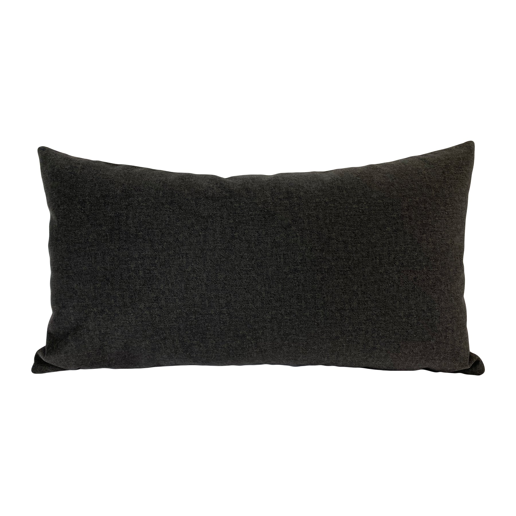 Premium Black Lumbar Pillow 12x22 - Soft Support for Sofa, Bed & Office Chair - Comfortable Loft Style Cushion for Home Decor