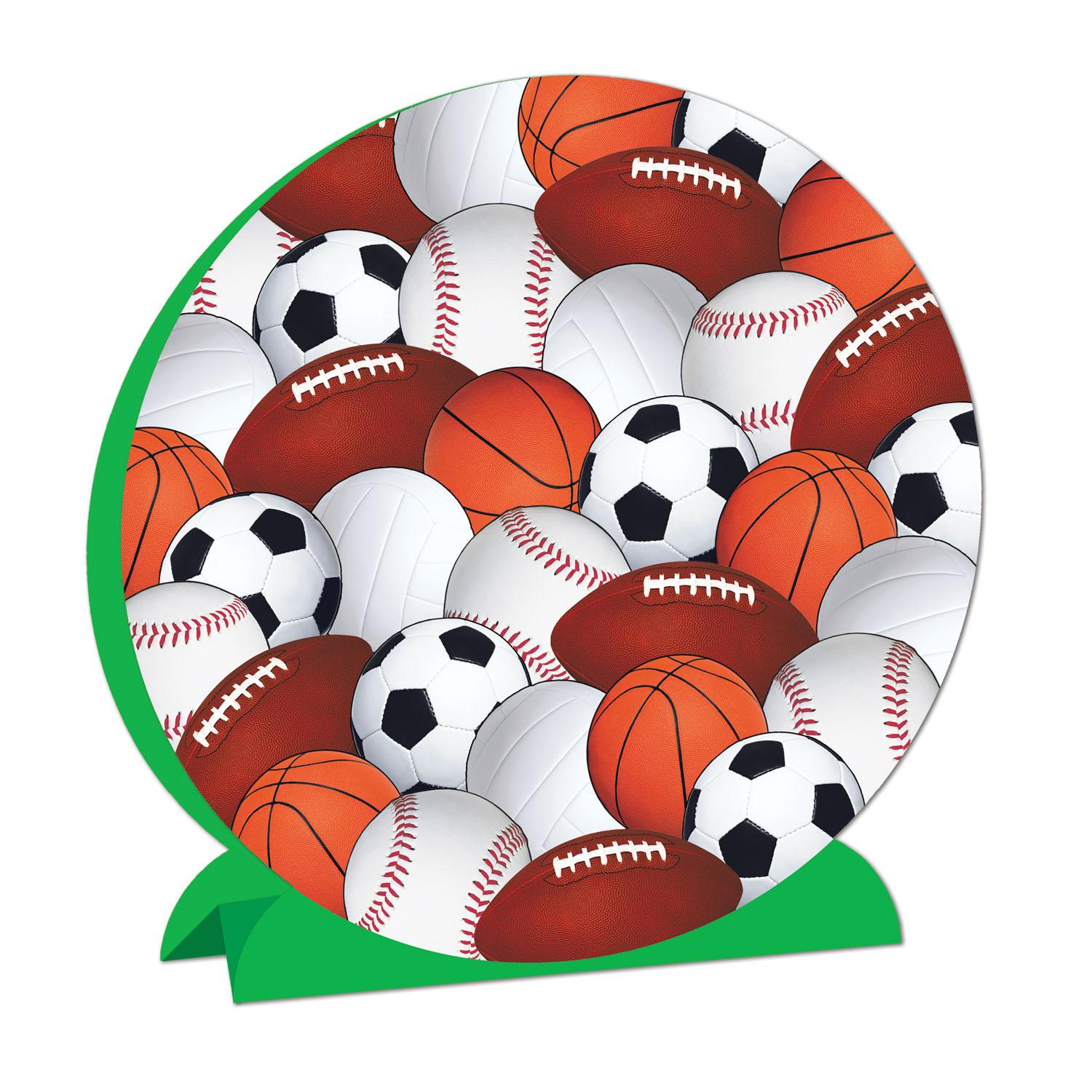 12 Pack Beistle 3D Sports Party Centerpieces - Football Basketball Baseball Decorations for Birthday, Game Day & Tailgate Parties - Perfect for Sports Themed Events and Celebrations
