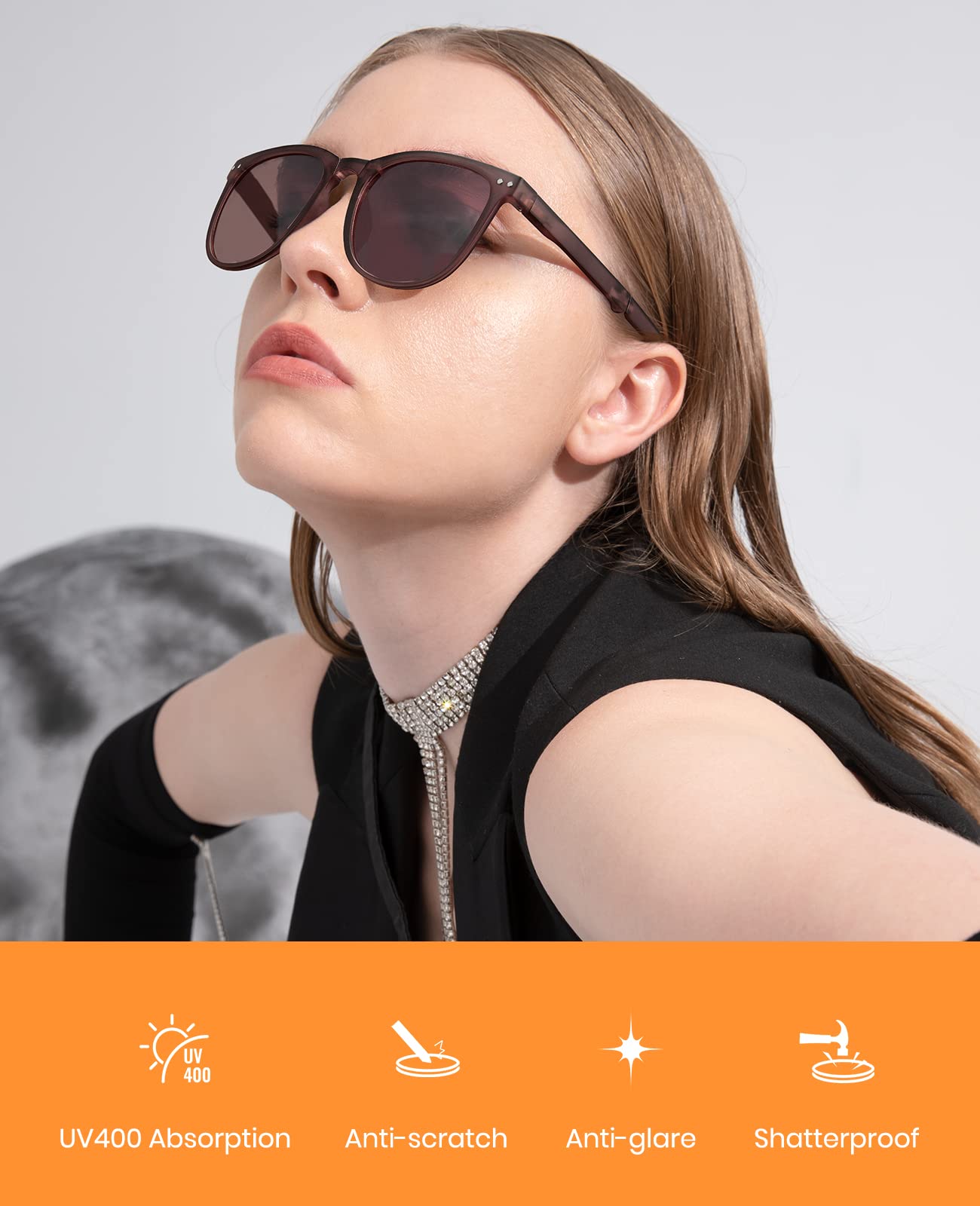 Cyxus Round Polarized UV 400 Sunglasses for Women & Men - Foldable Lightweight Travel Sun Glasses for Driving, Beach & Outdoor Activities