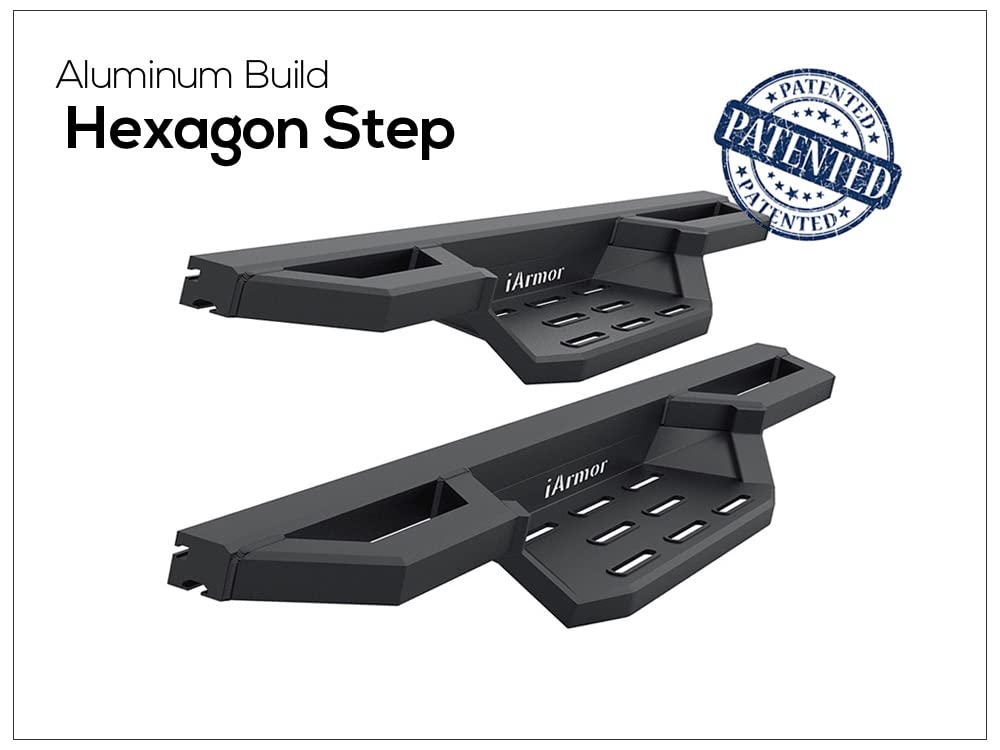 APS Aluminum Drop Steps Running Boards for Jeep Wrangler JK 2Dr - Heavy Duty Nerf Bars with Non-Slip Surface, Easy Installation for Off-Road & Daily Driving