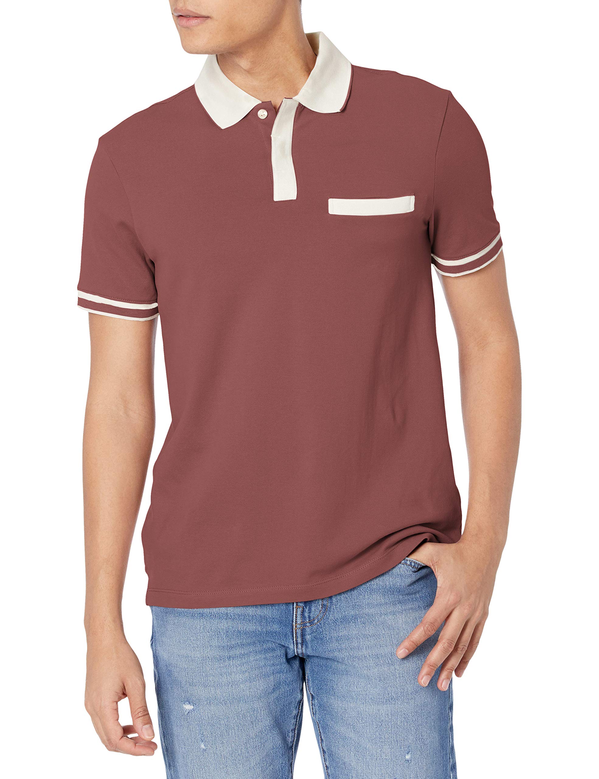 Club Monaco Men's Welt Pocket Polo Shirt - Classic Slim Fit Casual Button-Down Top for Work & Weekend | Office, Business Casual, Date Night Outfits
