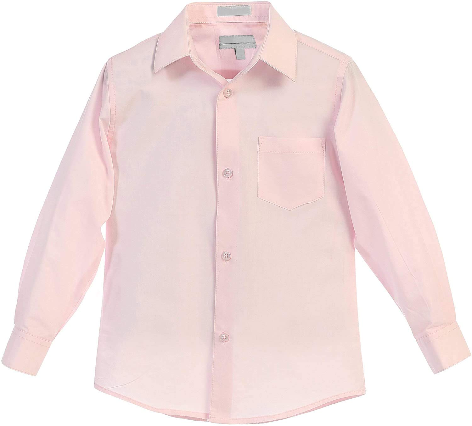 Boys' Classic Fit Long Sleeve Casual Button Down Dress Shirt for Toddlers & Kids | Formal & Everyday Wear for School, Parties & Family Events